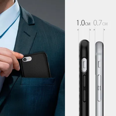 Mbrojtëse Etui Liquid Air për IPhone 7/8, e zezë - 7