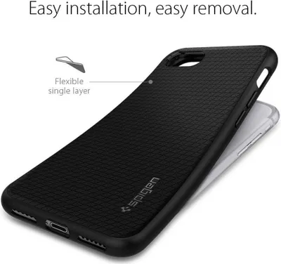 Mbrojtëse Etui Liquid Air për IPhone 7/8, e zezë - 8