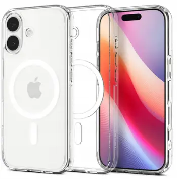 Mbështjellës Spigen Ultra Hybrid MagSafe për iPhone 17, Transparent, Bardhë