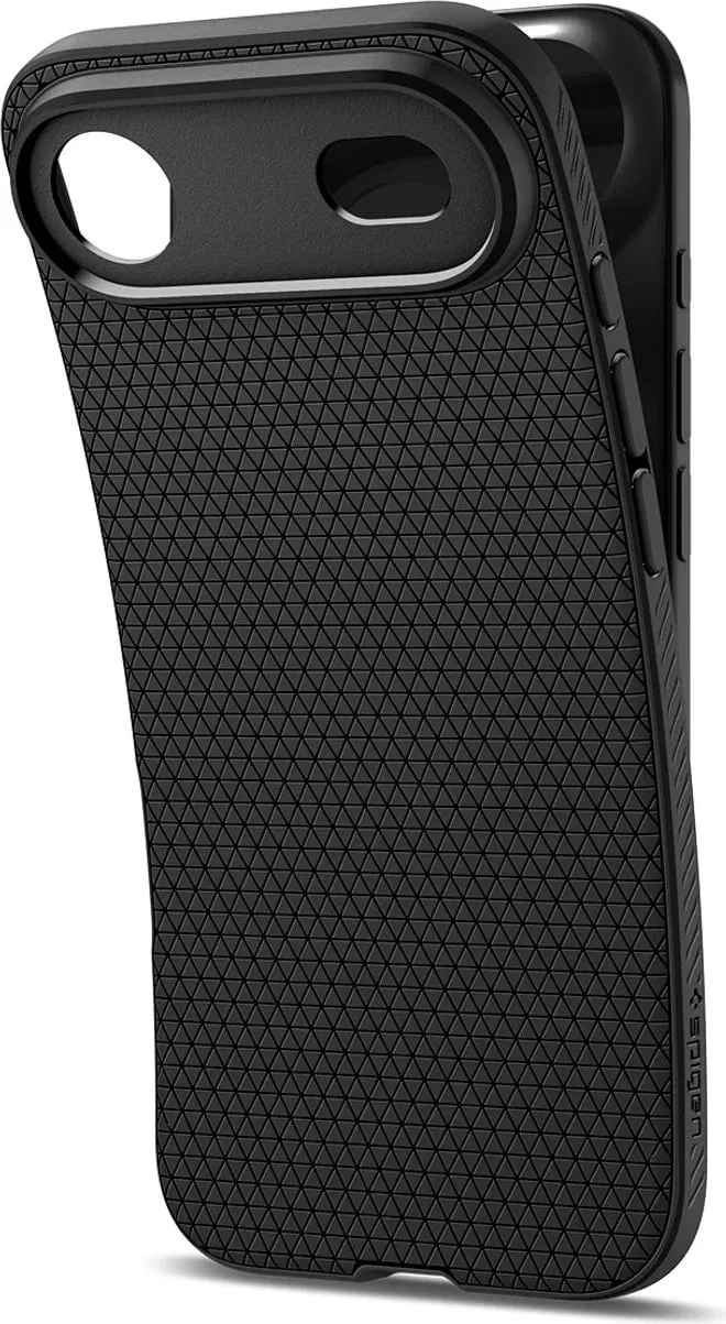 Mbrojtëse telefoni Spigen Liquid Air për iPhone 17 Pro, profil i hollë, Matte Black, e zezë - 3