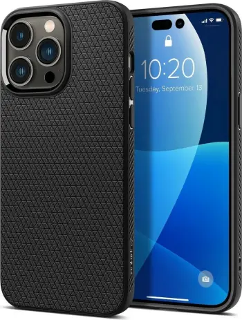Mbështjellëse për iPhone 14 Pro Spigen Liquid Air, e zezë