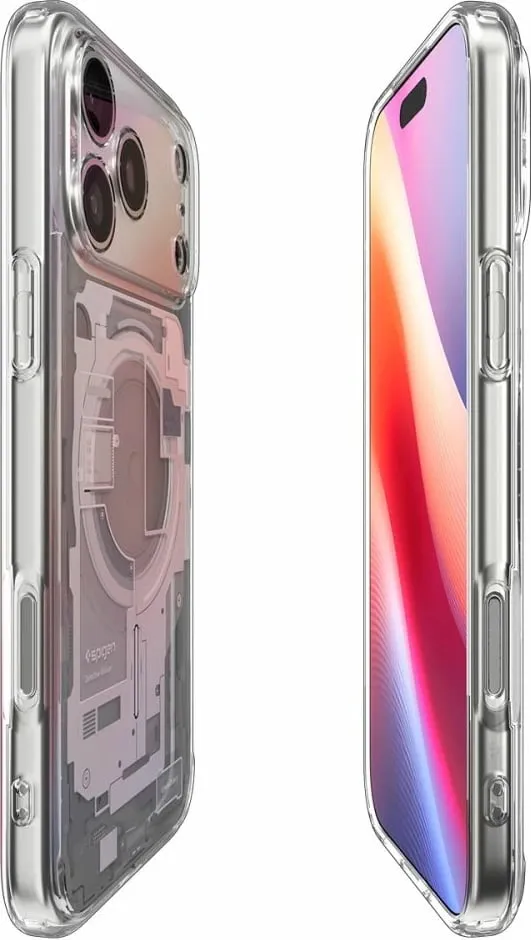 Mbulesë telefoni Spigen Ultra Hybrid Zero One, për iPhone 17 Pro, transparente, e bardhë - 3