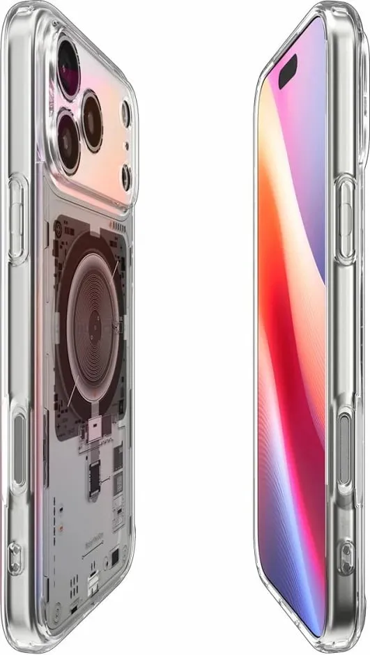 Mbështjellës Spigen Ultra Hybrid MagSafe për iPhone 17 Pro Max, Transparent - 3