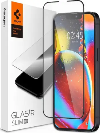 Xham mbrojtës Spigen Slim Glas.tR FC për Apple iPhone 13 Pro Max, transparent