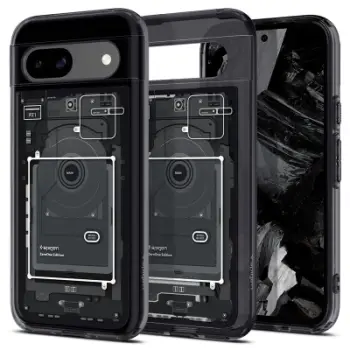 Mbështjellëse për Google Pixel 8a Spigen Ultra Hybrid, e zezë