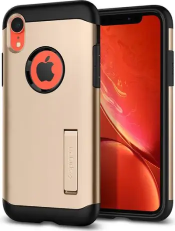 Kornizë mbrojtëse Spigen Slim Armor për Apple iPhone XR, e artë