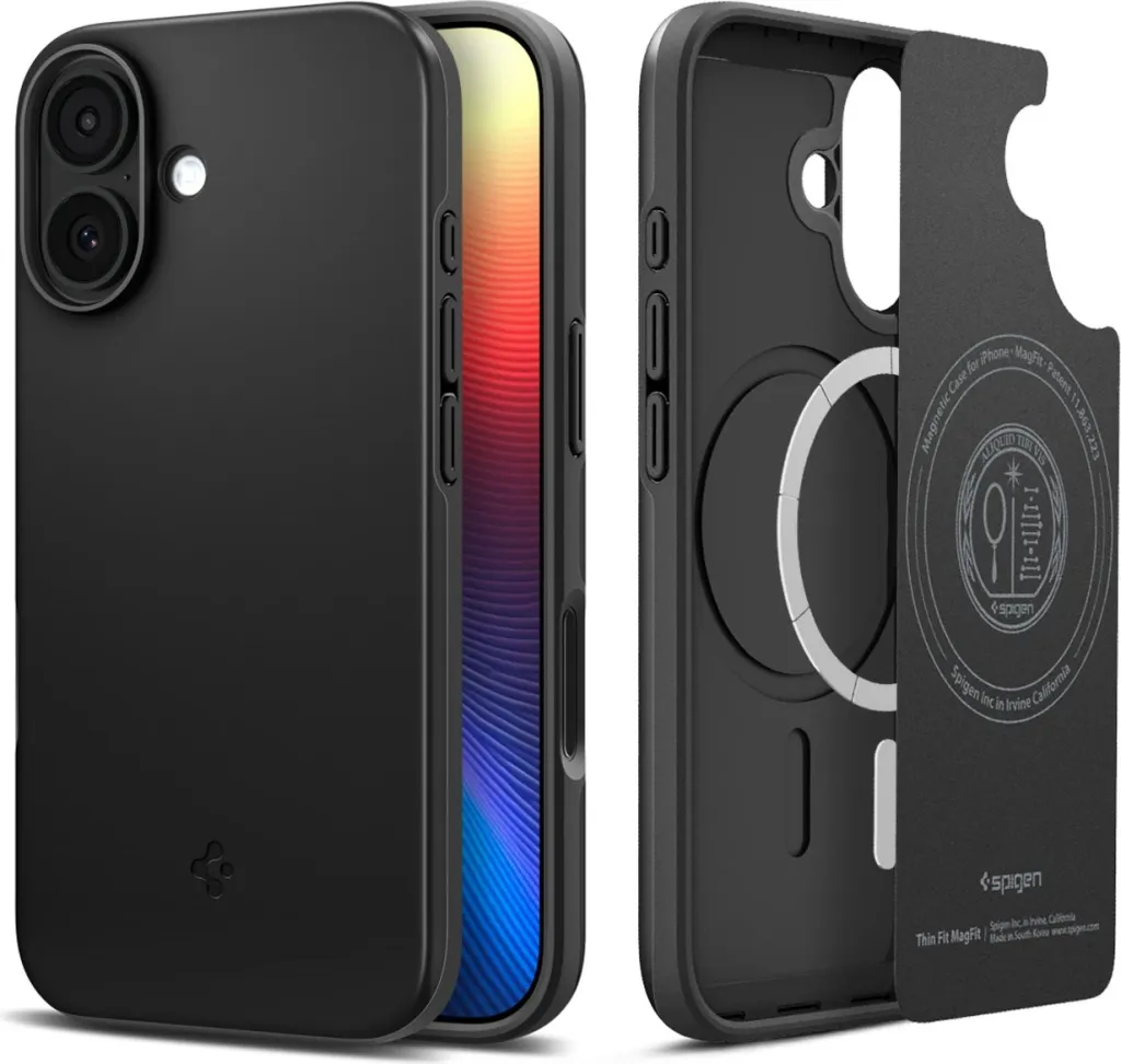 Kapak telefoni Spigen Thin Fit MagSafe për iPhone 17, i hollë, me MagSafe, i zi - 1