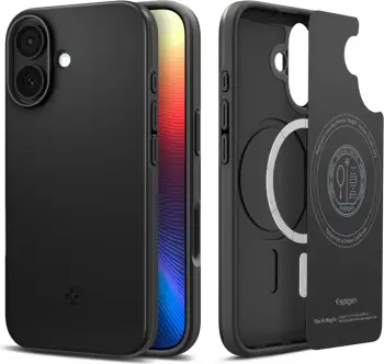 Kapak telefoni Spigen Thin Fit MagSafe për iPhone 17, i hollë, me MagSafe, i zi