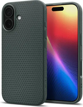 Mbulesë telefoni Spigen Liquid Air për iPhone 17, plastike, jeshile Abyss
