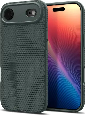 Mbulesë telefoni Spigen Liquid Air për iPhone 17 Pro, mbrojtëse kundër goditjeve, Abyss Green