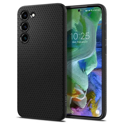 Mbrojtëse për celular Samsung Galaxy S23+ Spigen Liquid Air, i zi - 1