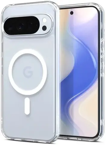 Kapak telefoni Spigen Ultra Hybrid MagSafe për Google Pixel 10 Pro XL, transparent, i bardhë