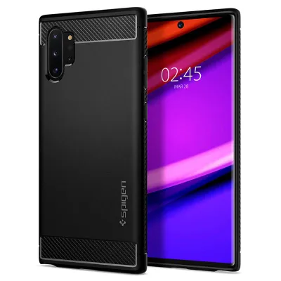 Mbështjellëse për Samsung Galaxy Note 10+ Spigen Rugged Armor, e zezë - 1