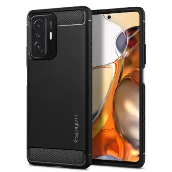 Mbështjellëse për Xiaomi 11T/11T Pro Spigen Rugged Armor, e zezë