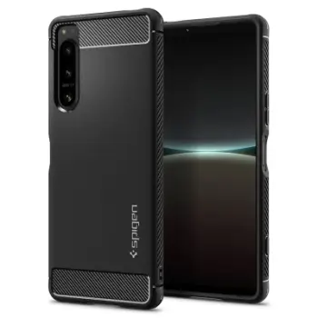 Mbështjellëse për Sony Xperia 5 IV Spigen Rugged Armor, e zezë
