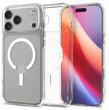 Mbështjellës Spigen Ultra Hybrid MagSafe për iPhone 17 Pro, Transparent/Bardhë