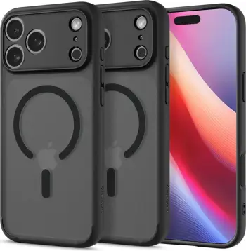Kapak telefoni Spigen Ultra Hybrid MagSafe për iPhone 17 Pro, rezistent ndaj goditjeve, Frost Black, i zi