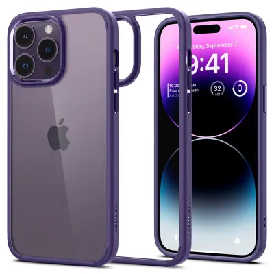 Mbështjellëse për iPhone 14 Pro Max Spigen Ultra Hybrid, vjollcë - 1