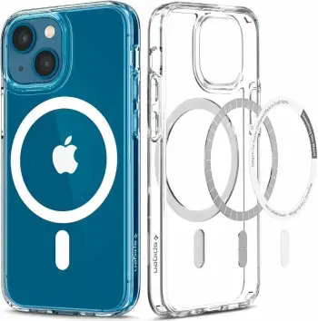 Mbështjellëse për iPhone 13 mini Spigen Ultra Hybrid MagSafe, e bardhë