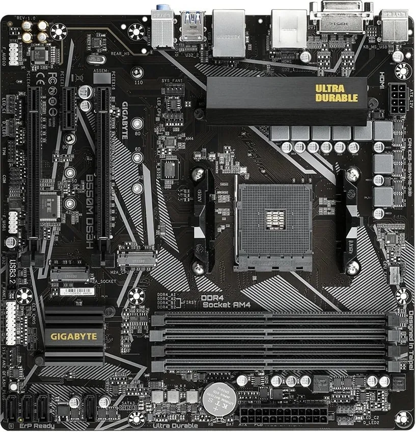 Pllakë amë Gigabyte B550M DS3H Socket AM4 micro ATX - AMD B550 - 2