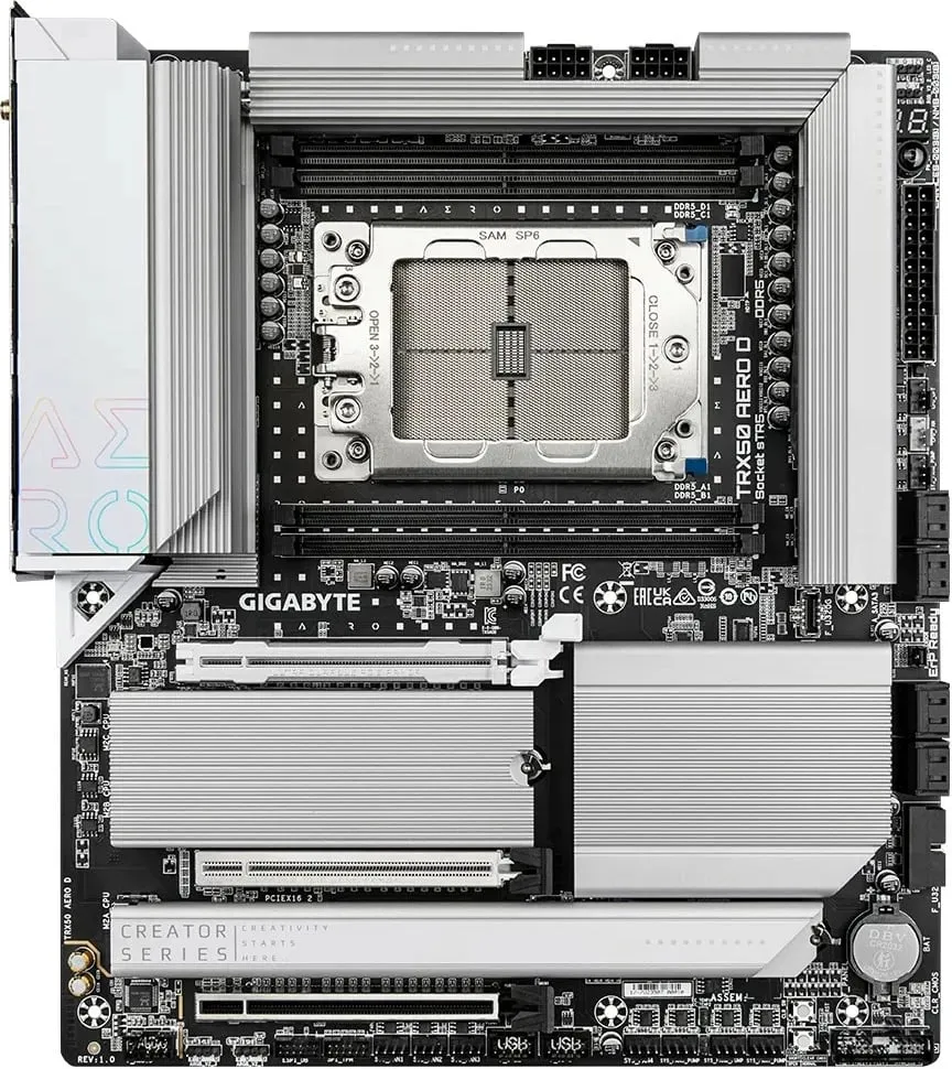 Pllakë amë Gigabyte TRX50 AERO D, AMD sTR5, DDR5, E-ATX - 2