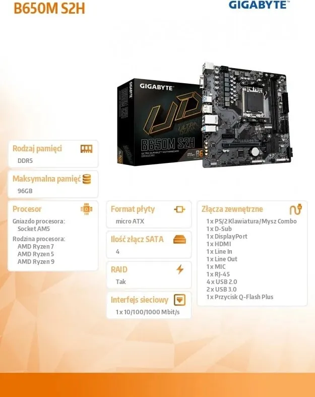 Pllakë amë Gigabyte B650M S2H - 5