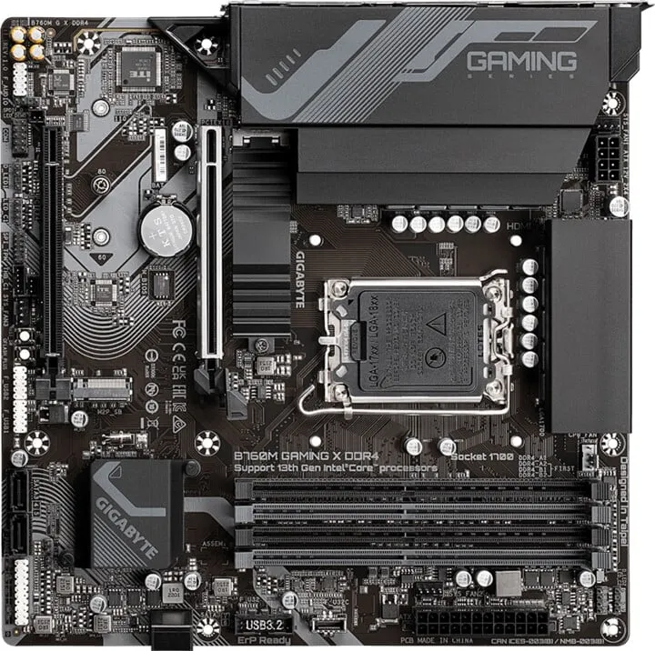 Pllakë amë GIGABYTE B760M GAMING DDR4 - Intel B760 - 1
