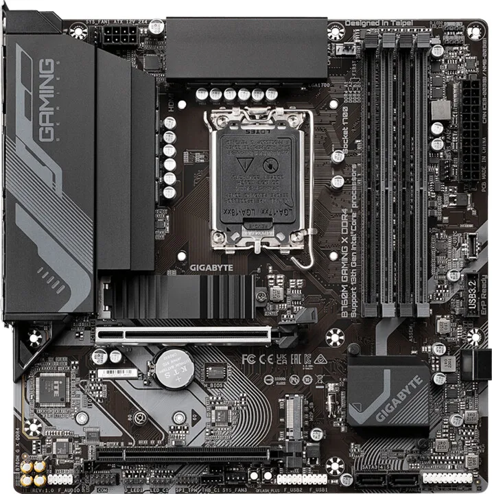 Pllakë amë GIGABYTE B760M GAMING DDR4 - Intel B760 - 5