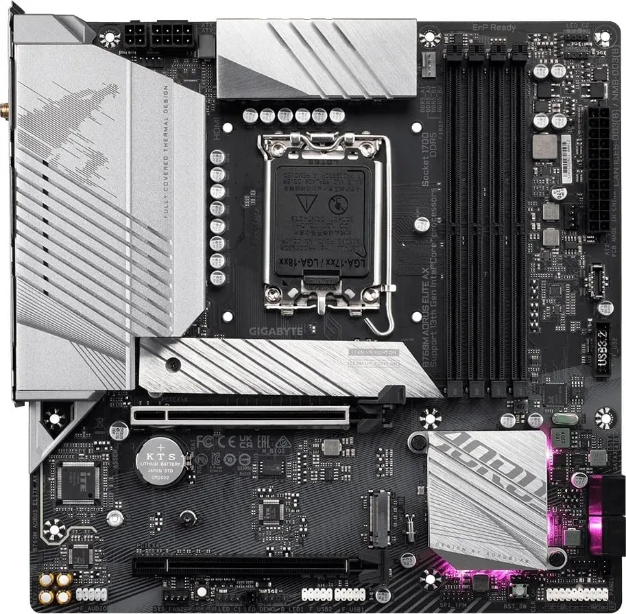 Pllakë amë GIGABYTE B760M AORUS ELITE AX - Intel B760 - 2