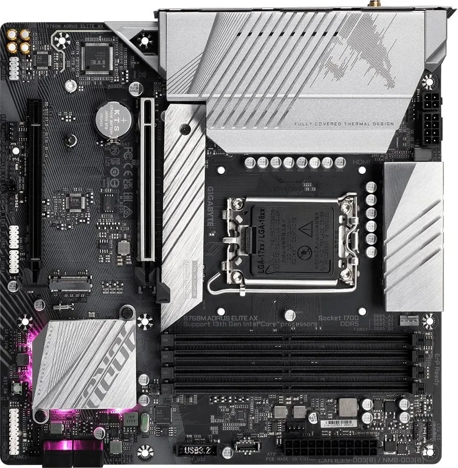 Pllakë amë GIGABYTE B760M AORUS ELITE AX - Intel B760 - 4