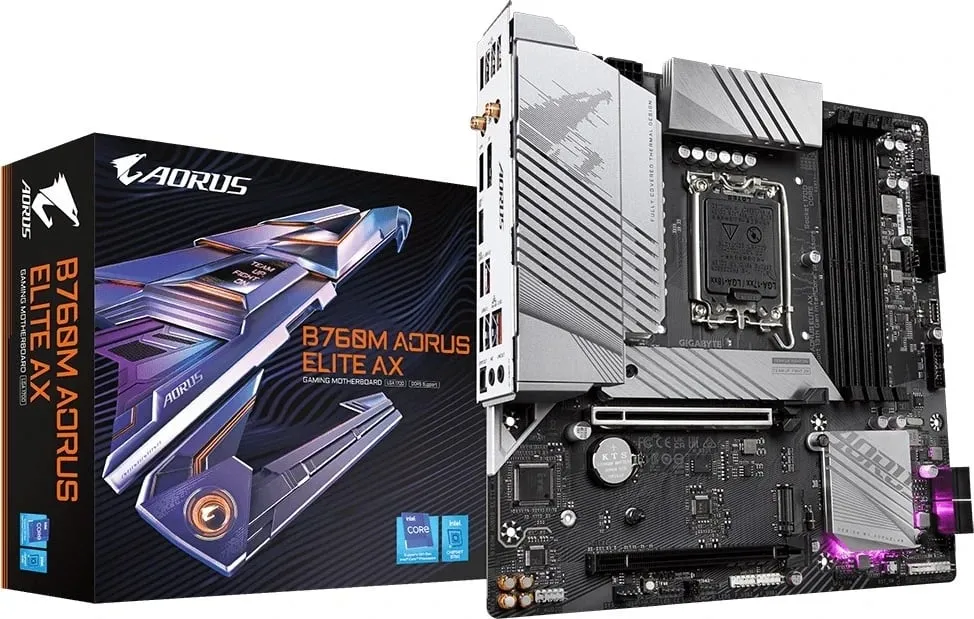 Pllakë amë GIGABYTE B760M AORUS ELITE AX - Intel B760 - 5