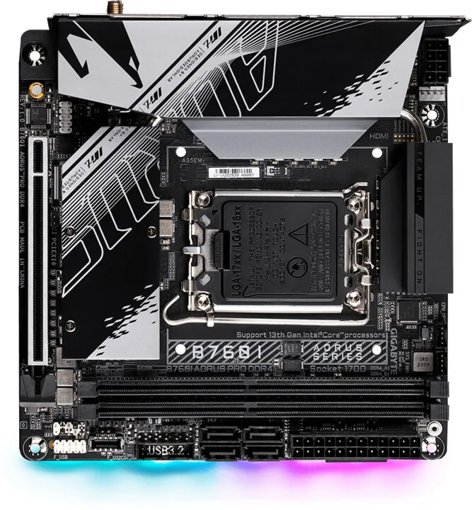 Pllakë amë GIGABYTE B760I AORUS PRO DDR4 - Intel B760 - 4