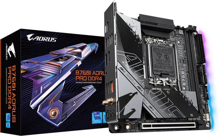 Pllakë amë GIGABYTE B760I AORUS PRO DDR4 - Intel B760 - 5