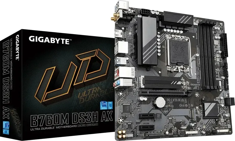 Pllakë amë GIGABYTE B760M DS3H AX, LGA 1700, mATX - 1