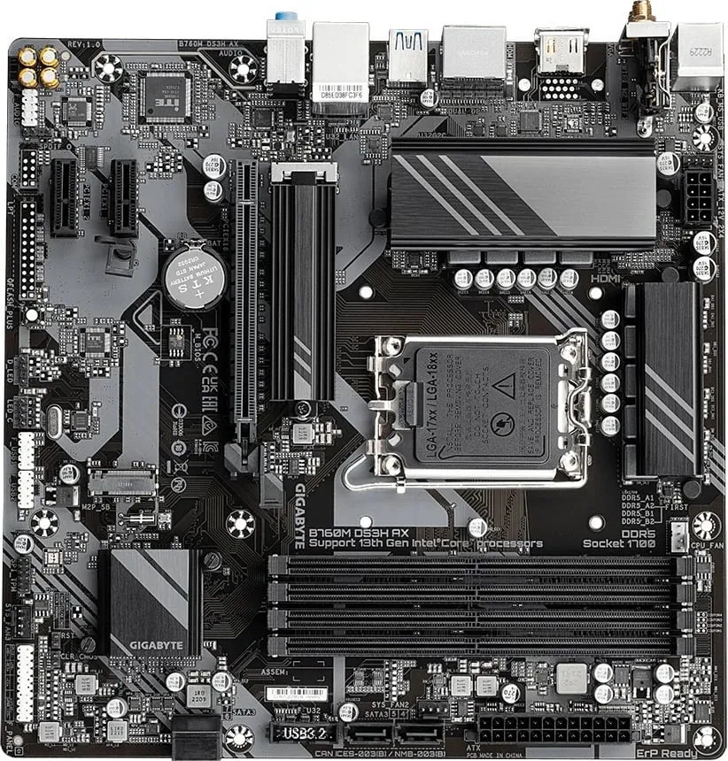 Pllakë amë GIGABYTE B760M DS3H AX, LGA 1700, mATX - 5