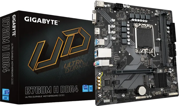 Pllakë amë GIGABYTE B760M H DDR4 - Intel B760 - 5