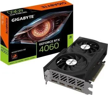 Kartelë grafike GIGABYTE GeForce RTX 4060 WINDFORCE OC 8G, 8GB GDDR6