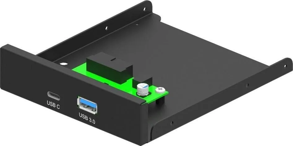 Panel i përparmë për kompjuter Gembird 3.5'' FDI3-U3C-01 - 1