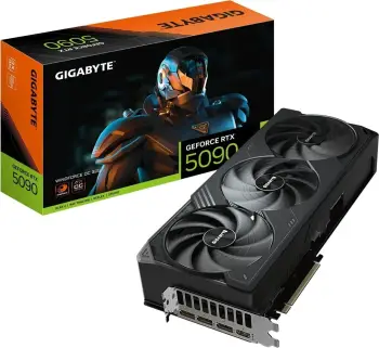 Kartë grafike Gigabyte GeForce RTX 5090 Windforce OC, 32GB GDDR7, 180Hz, e zezë