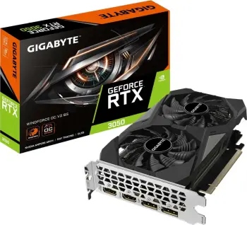 Kartelë grafike Gigabyte GeForce RTX 3050 Windforce OC V2, 6GB GDDR6, e zezë
