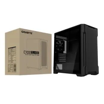 Kasë për PC GIGABYTE C102 GLASS, e zezë