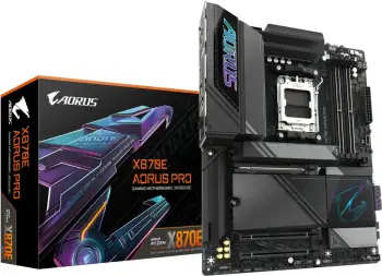 Pllakë amë Gigabyte X870E AORUS PRO, AMD Ryzen 9000, 256GB DDR5, 4xPCIe 5.0, e zezë