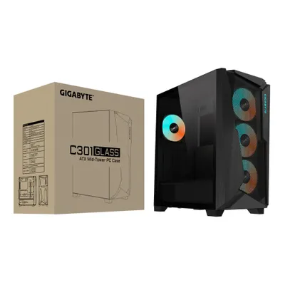 Kasë për PC GIGABYTE C301 GLASS, e bardhë - 8
