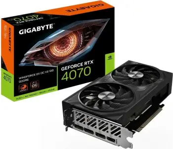 Kartelë grafike Gigabyte GeForce RTX 4070 WindForce 2X OC V2, 12GB GDDR6, DLSS 3