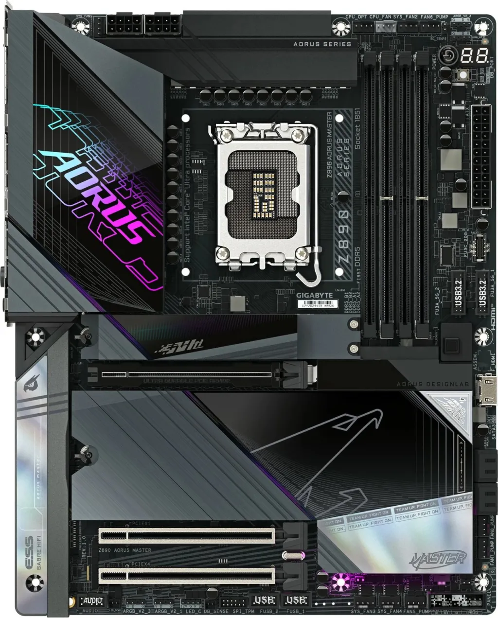 Pllakë amë Gigabyte Z890 AORUS MASTER, ATX, LGA 1851, DDR5, e zezë - 3