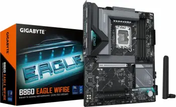 Pllakë amë Gigabyte B860 Eagle WiFi6E, ATX, LGA 1851, DDR5, e zezë