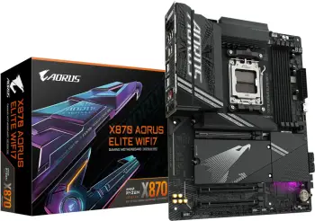 Pllakë amë Gigabyte X870 AORUS ELITE WIFI7, ATX, AM5, DDR5, Wi-Fi 7, e zezë