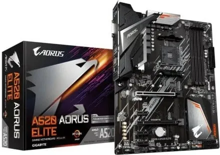 Pllakë amë Gigabyte A520 AORUS ELITE, ATX, AM4, DDR4, e zezë - 1