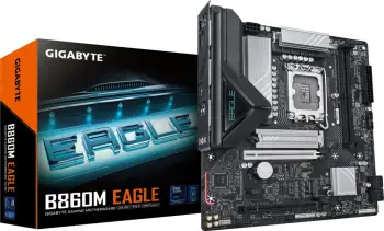 Pllakë amë Gigabyte B860M EAGLE, Micro-ATX, LGA 1851, DDR5 9066 MT/s, e zezë