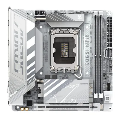 Pllakë amë Gigabyte B860I AORUS PRO ICE, ITX, LGA 1851, DDR5, e bardhë - 2